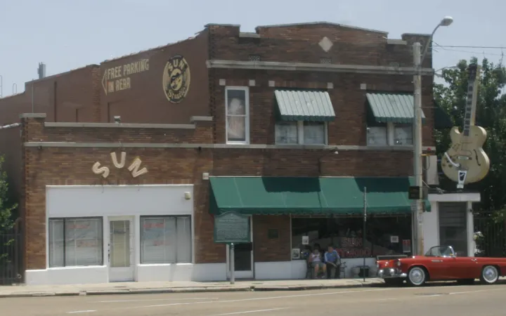 Sun Studio building in Memphis, Tennessee, where Elvis Presley first recorded