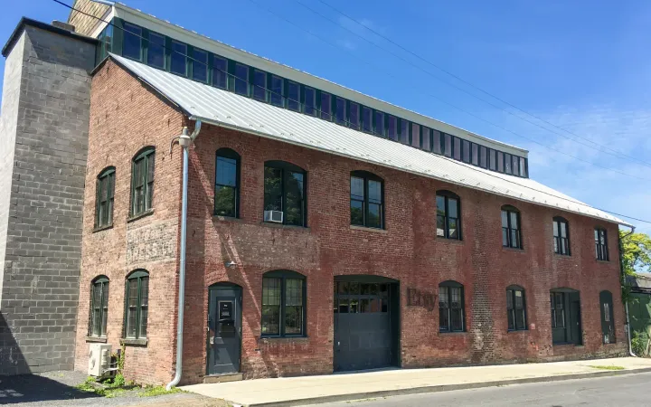Etsy office in a red-brick building in Hudson, New York
